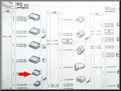 Fiche tableau de bord – Renault 16 – OEM 7700531735