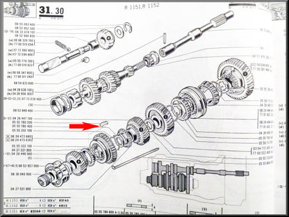 Synchronisateur de blocage (boîte 336 et 385) – Renault 16 – OEM 0555780200