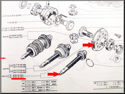 Couronne et pignon (9 et 34 dents) boîte 336 – Renault 16 – OEM 0996130703