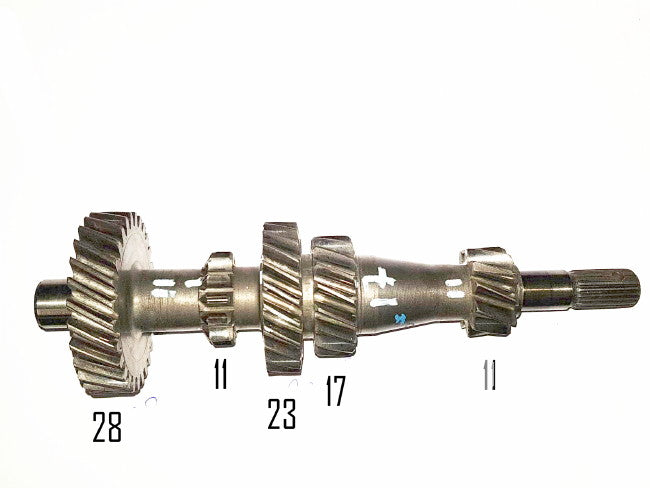 Arbre primaire (28 12 23 17 11 dents) – Renault 16 – OEM 7701457052