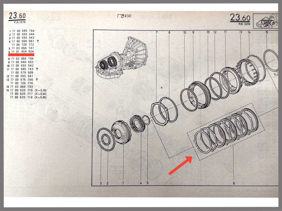 Discos de embrague caja de cambios automática - Renault 20 - Renault 30 - OEM 7701459924