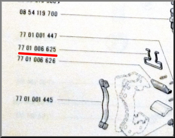Ressort d'étrier de frein – Renault 12 – Renault 15 - Renault 17 - OEM 7701006625