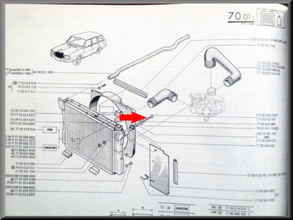 Boulon de fixation radiateur – Renault 12 – Renault 15 - Renault 16 - Renault divers - OEM 7703015057