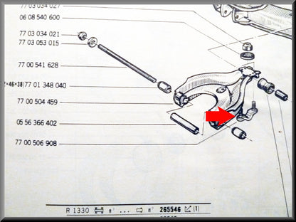 Renfort bras de suspension arrière – Renault 12 – Renault 15 - Renault 17 - Renault 18 - OEM 7700506908