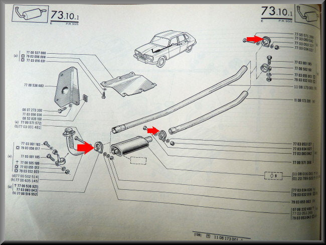 Uitlaat klem (47-52 mm) – Renault 12 - Renault 16 Renault 18 - Renault diverse – OEM 7871095004