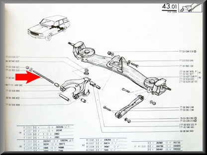 As driehoekarm – Renault 12 – OEM 7700541628