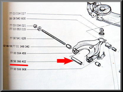 Bague bras de suspension – Renault 12 – Renault 15 - Renault 17 - OEM 0556366402
