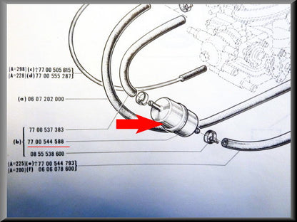 Benzinefilter – Renault 12 – Renault 16 - Renault divers - OEM 7700544588