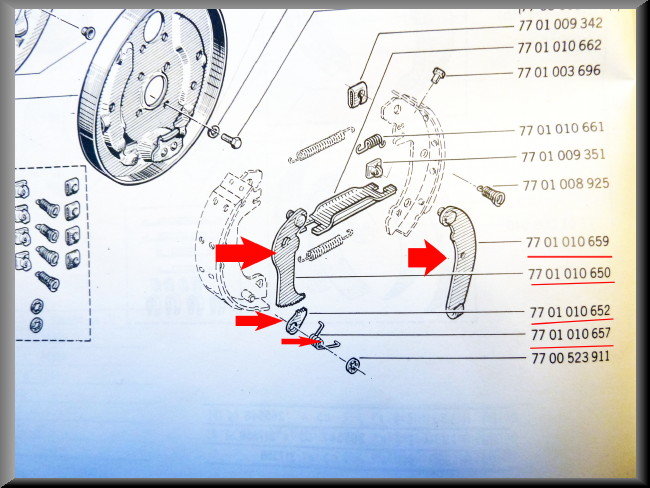 Mécanisme de réglage de frein – Renault 12 – FEO 7701010650