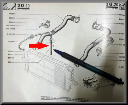 Expansion tank hose – Renault 16 – OEM 0608164300