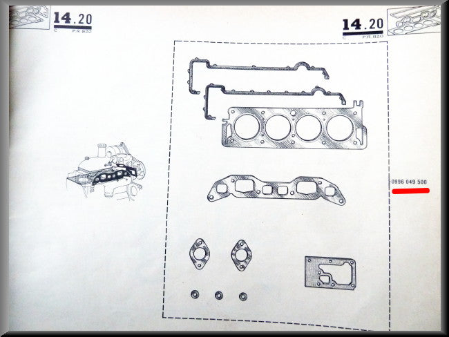 Koppakkingset – Renault 16 L (1150) – OEM 0996049500