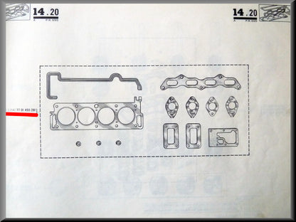 Head gasket set – Renault 16 TS (1151 - 1154) – Renault 15 - Renault 17 - OEM 7701450281