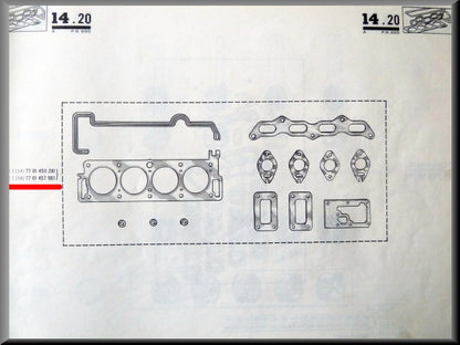 Jeu de joints de culasse – Renault 16 TX (1156) – FEO 7701457081