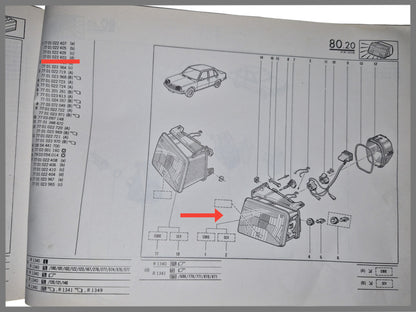 Phare gauche - Renault 18 - OEM 7701023966