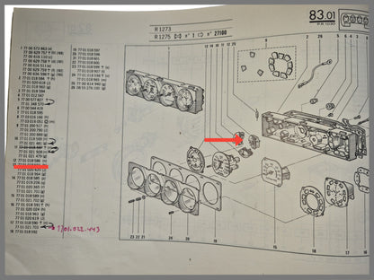 Jauge à essence - Renault 30 - OEM 7701018865