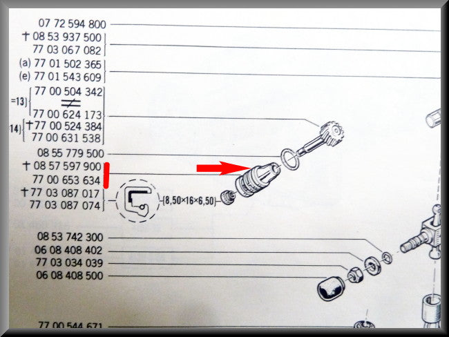 Boîtier d'entraînement du compteur de vitesse – Renault 12 - Renault 16 - nouveau modèle – OEM 7700653634
