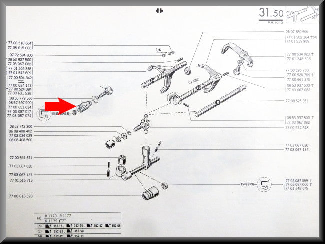 Boîtier d'entraînement du compteur de vitesse – Renault 12 - Renault 16 - nouveau modèle – OEM 7700653634