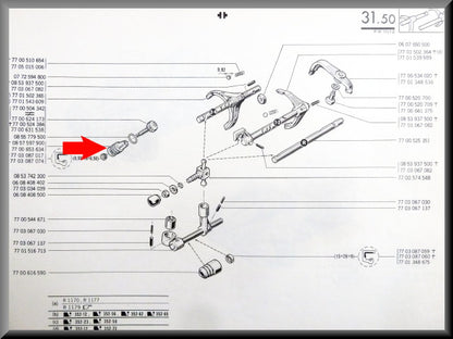Boîtier d'entraînement du compteur de vitesse – Renault 12 - Renault 16 - nouveau modèle – OEM 7700653634