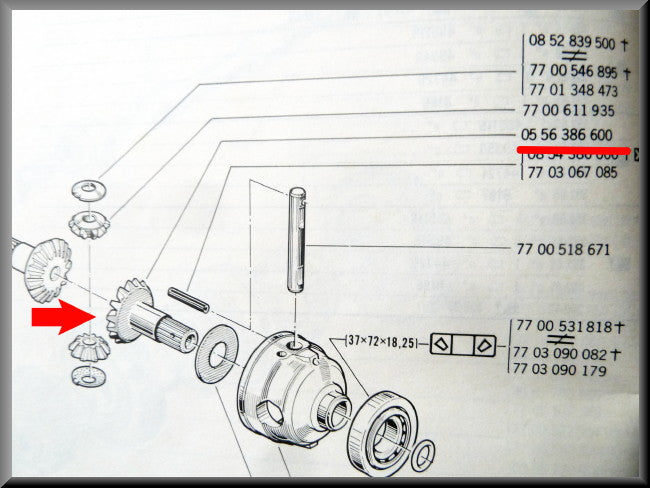 Zonnewiel (Borgpengat op 15-16 mm) – Renault 12 – Renault 16 -OEM 0556386600
