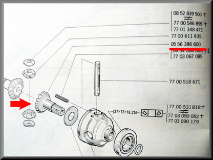 Zonnewiel (Borgpengat op 15-16 mm) – Renault 12 – Renault 16 -OEM 0556386600