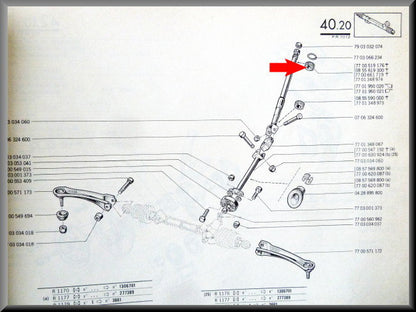 Caoutchouc supérieur colonne de direction – Renault 12 – Renault 16 - Renault divers - OEM 0855589900