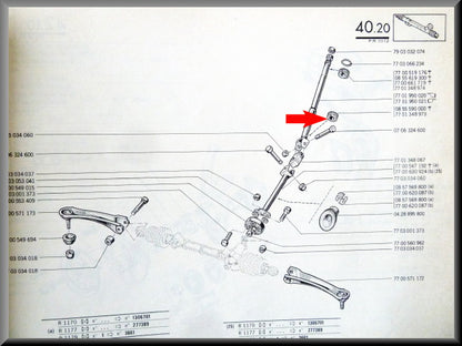 Lower rubber steering column - Renault 12 - OEM 0855590000