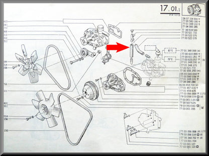 Durite de refroidissement – Renault 12 – OEM 7700522076