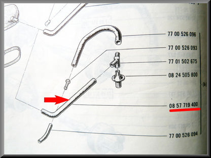 Crankcase ventilation hose – Renault 16 TS – OEM 0857719400
