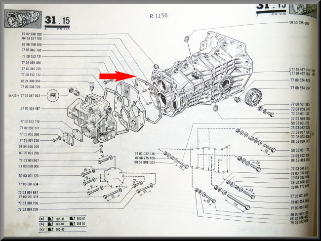 Joint de boîte de vitesses – Renault 16 – OEM 0428537100