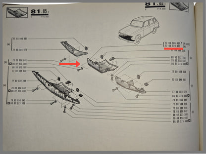 Bescherm plaat onderzijde - Renault 6 - OEM 7700524071