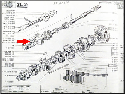 Roulement primaire (25, 52, 16,25 mm) – Renault 16 – Renault 12 Gordini - Renault 12 Break - OEM 7703090167