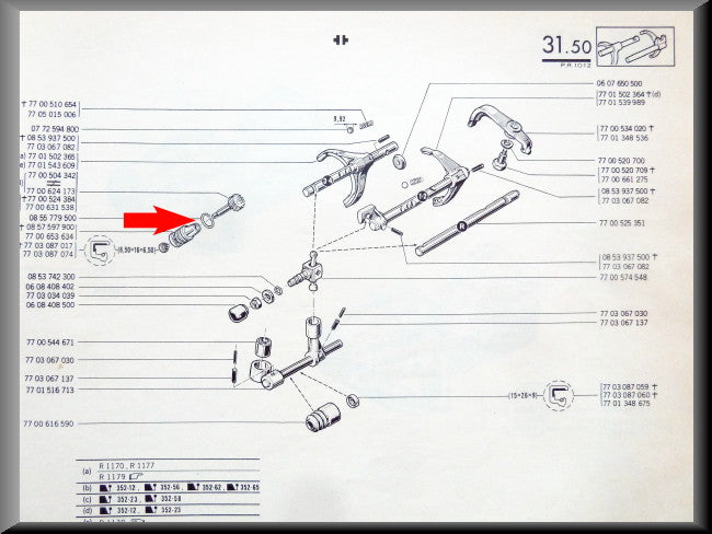 Joint torique d'entraînement de compteur de vitesse – Renault 12 – Renault 16 - Renault 17 - OEM 0855779500