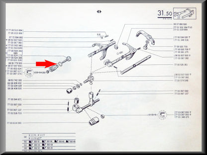 Joint torique d'entraînement de compteur de vitesse – Renault 12 – Renault 16 - Renault 17 - OEM 0855779500
