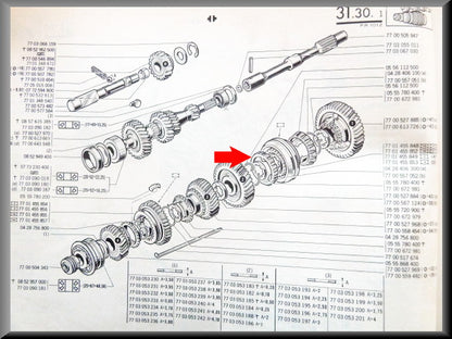 Synchromesh ring 2nd gear