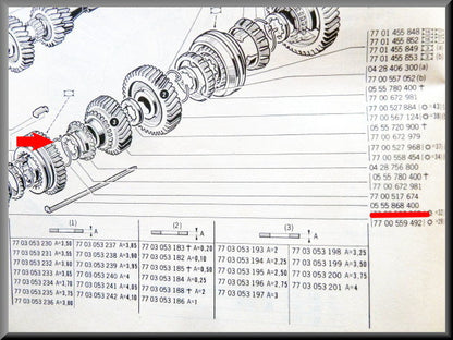 Synchro ressort de verrouillage 3e et 4e vitesse – Renault 12 – Renault 16 - OEM 7700517674