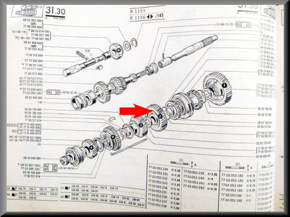 2nd gear cog (38 teeth) – Renault 12 – Renault 16 - OEM 7700563063
