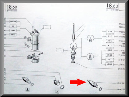 Contacteur de pression d'huile – Renault 16 - Renault 4 - Renault 5 – OEM 7701348032