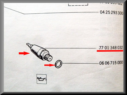 Contacteur de pression d'huile – Renault 16 - Renault 4 - Renault 5 – OEM 7701348032