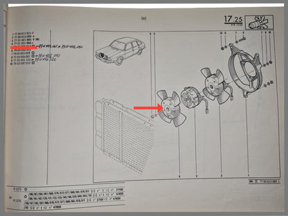 Refroidissement moteur à hélice - Renault 30 - OEM 7701021886