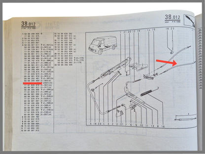 Handremkabel - Renault Master - OEM 5000395885