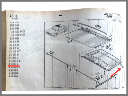 Bevestigingsclip open dak - Renault 20 - Renault 30 - OEM 7700654893