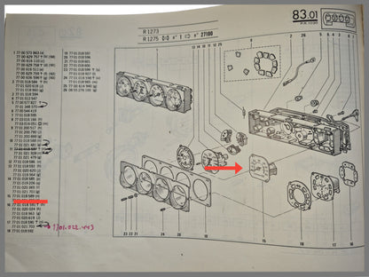 Toerenteller - Renault 30 - OEM 7701018589