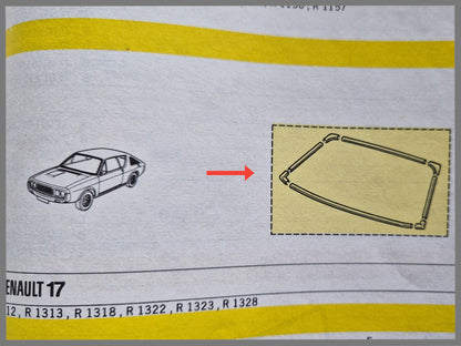 Profilé de fenêtre d'angle - Renault 15  - Renault 17 -OEM7700541909