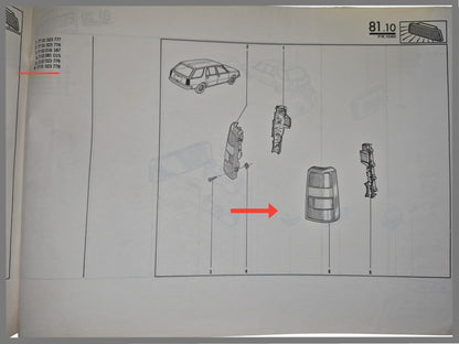 Achterlicht rechts achter - Renault 18 Break - OEM 7701023778