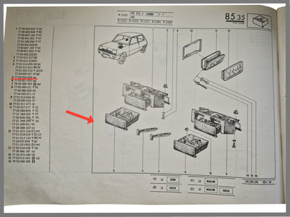 Asbak - Renault 5 - OEM 7701014455