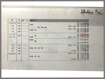 Auspuffrohr - Renault 18 - OEM 7700694063
