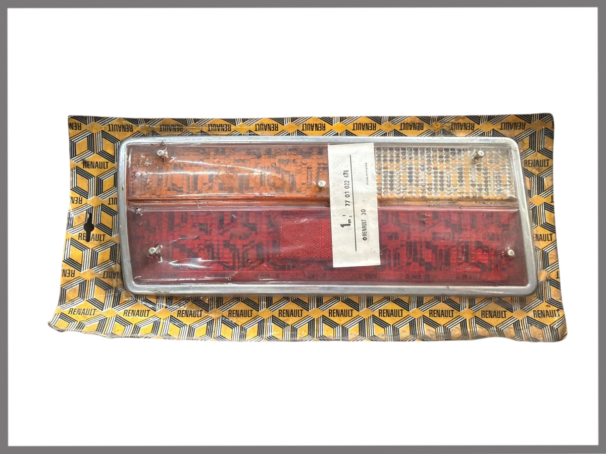 Rear light glass left with chrome edge - Renault 20 - Renault 30 - OEM 7701022476