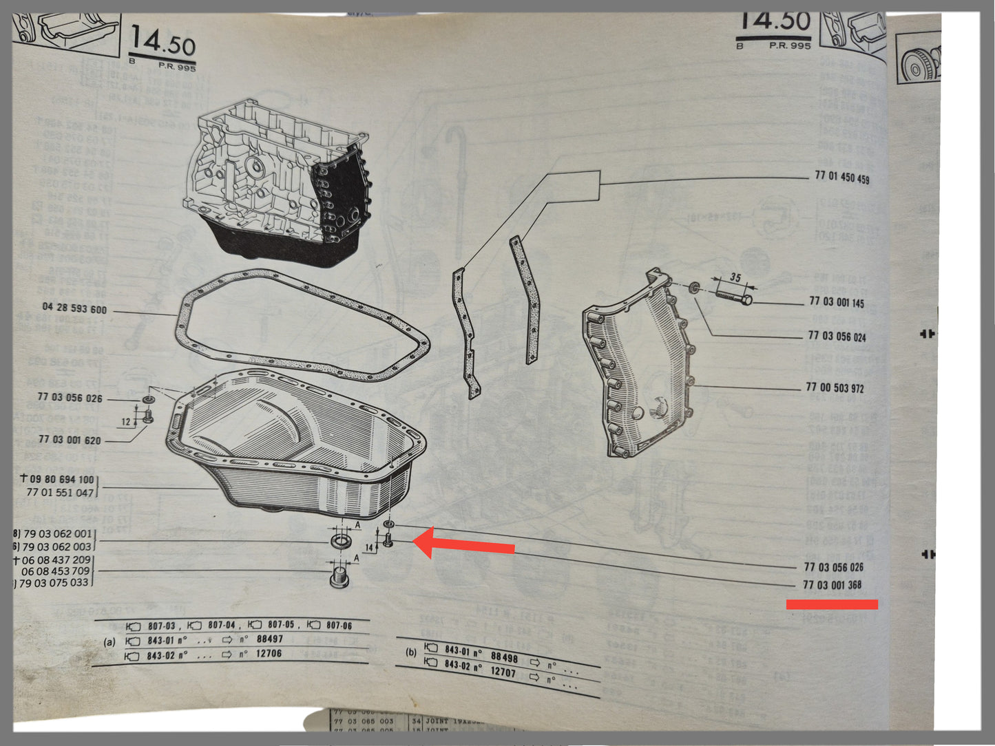 Vis M7x 14 (passivée jaune) – Renault - OEM 7703001365