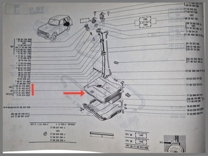 Benzintank - Renault 6 - OEM 7701453023 und 7701514138