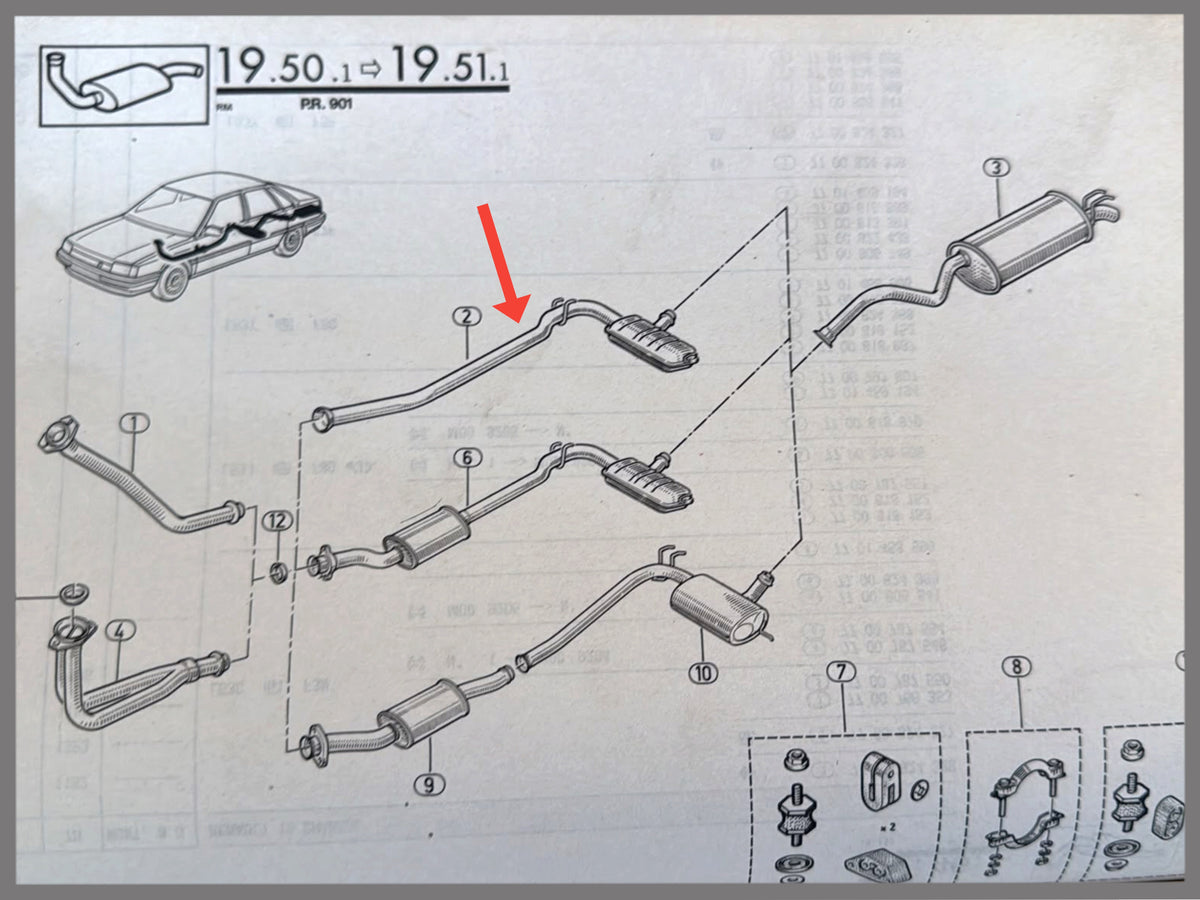Middendemper - Renault 21 - OEM 7700796580 / 7701470129 / 7700767072